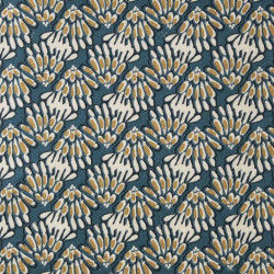 Printed Half Panama SVARA Prussian Blue / Linen